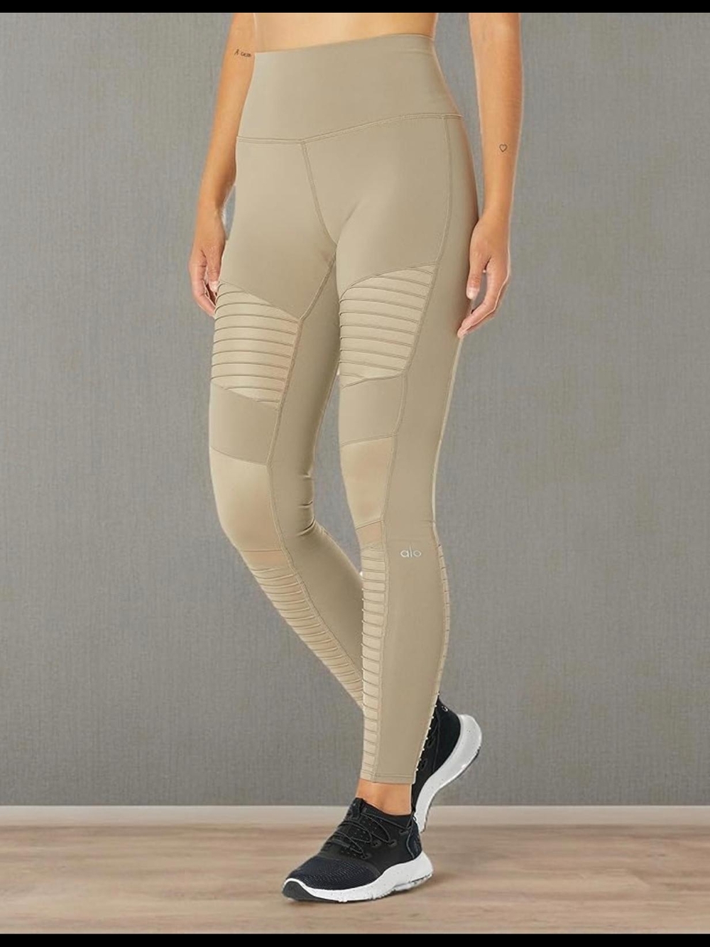 Alo High-Waist Moto Legging in Sand